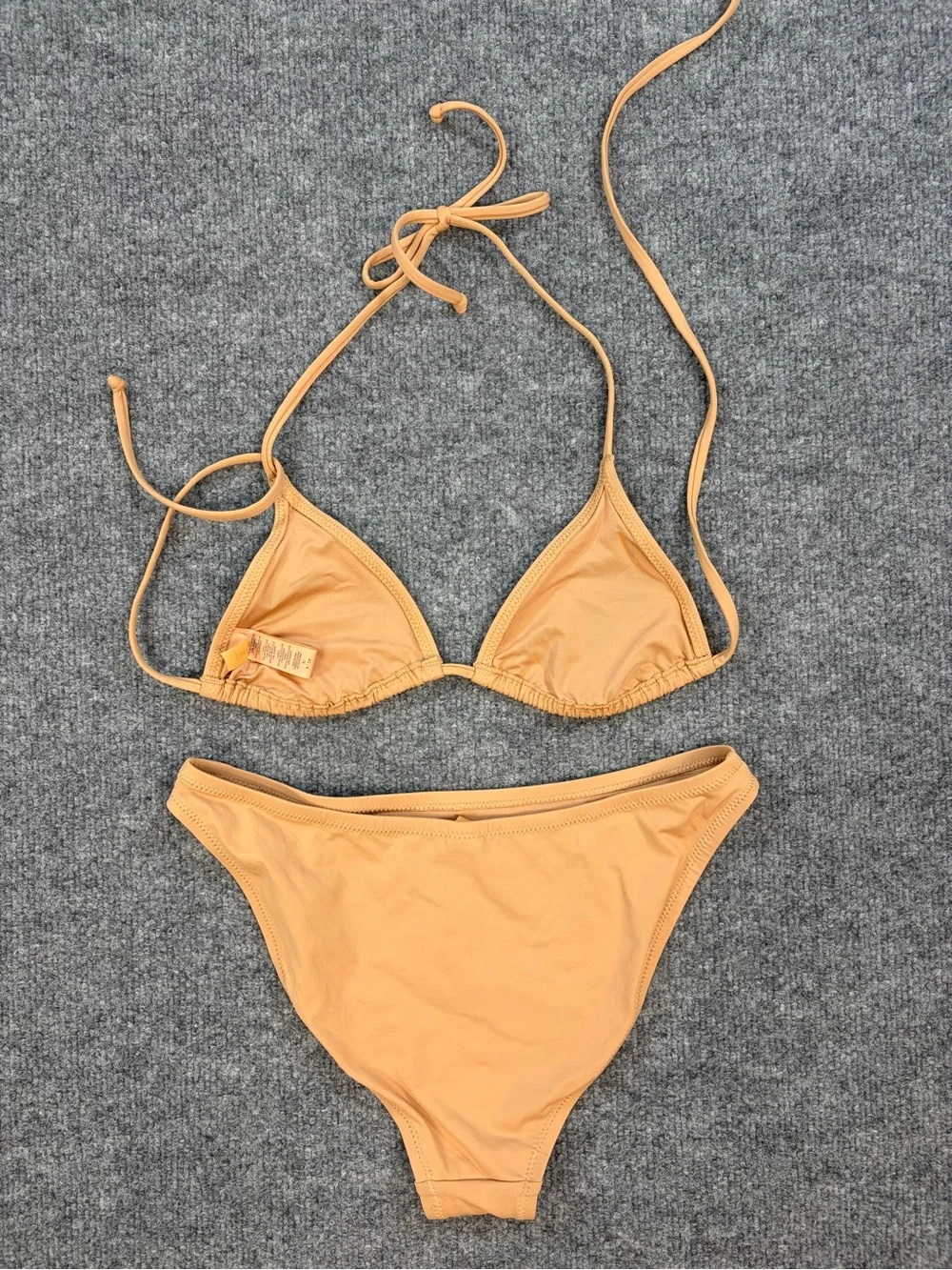 SKIMS Swim Triangle Bikini Set Nude Beige Small Minimal Beachcore Resortwear